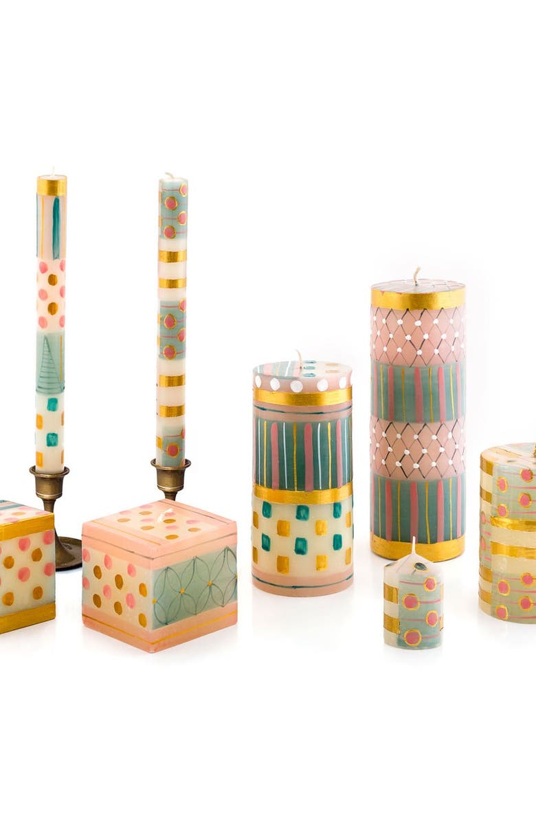 Thumbprint Artifacts Delight Painted Candles - Set of 2, Alternate, color, Delight - 9"