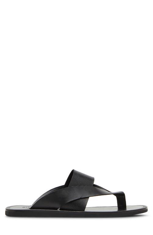 Madden Cicero Flip Flop In Black Leather