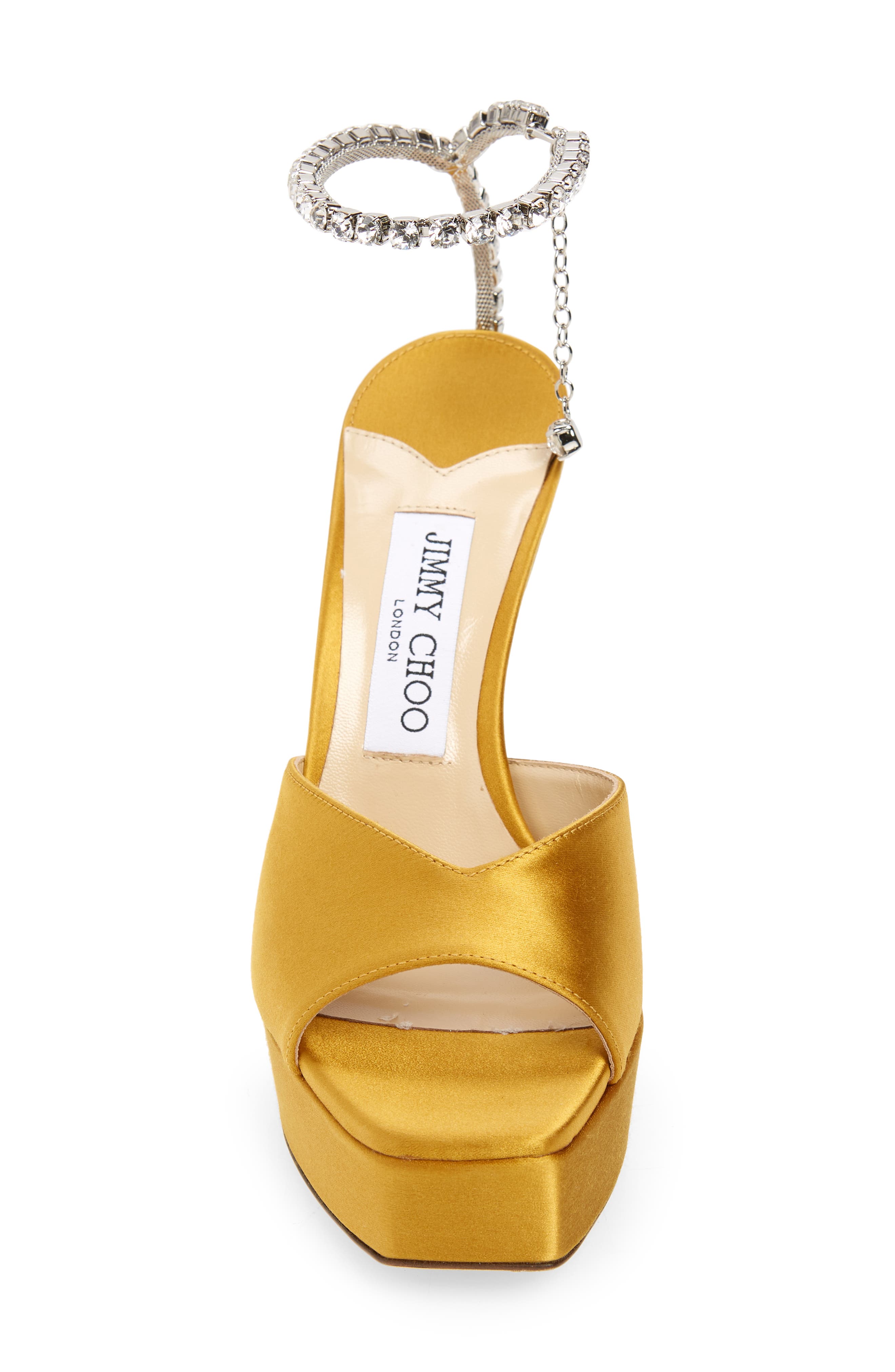 Jimmy Choo Saeda Crystal Ankle Strap Peep Toe Sandal, Alternate, color, 