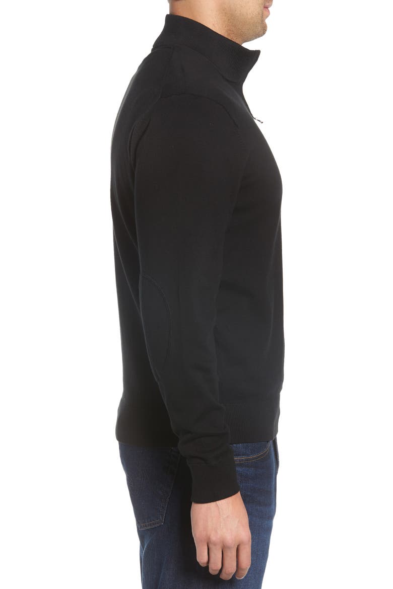Kansas City Lakemont Regular Fit Quarter Zip Sweater, Alternate, color, BLACK