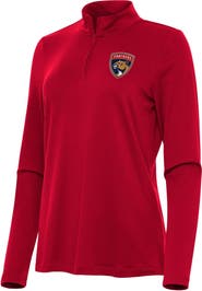 ANTIGUA Women's Antigua Red Florida Panthers Reprocess Quarter-Zip Top