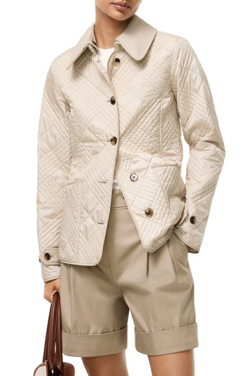 Fernleigh Quilted Jacket with Detachable Leather Collar