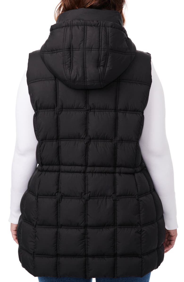 Bernardo Hooded Recycled Polyester Puffer Vest, Alternate, color, 