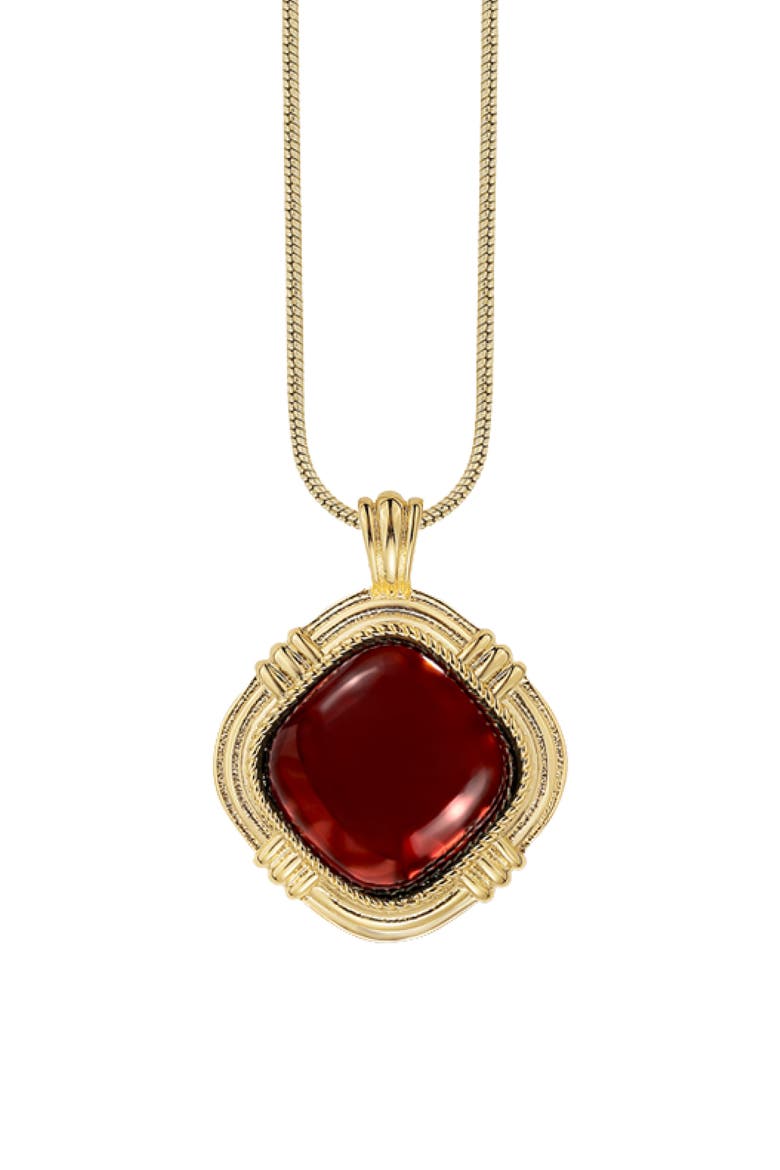 Agate Necklace, Alternate, color, Red