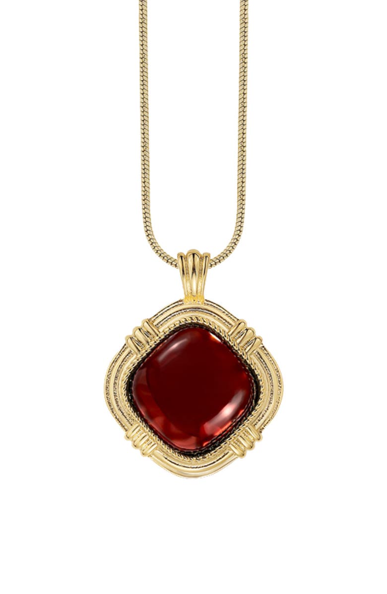 RC RETRO CHIC Agate Necklace, Alternate, color, Red