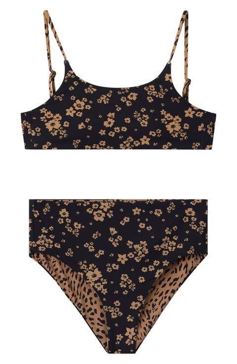 Kids' Maya Floral Two Piece Reversible Swimsuit