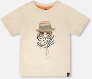 Deux par Deux Organic Cotton Graphic Short Sleeve T-Shirt