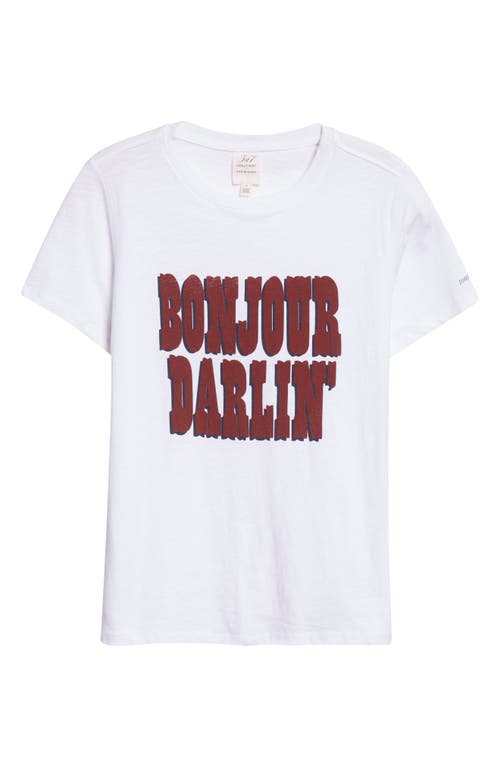 Cinq À Sept Bonjour Darlin Graphic T-shirt In White