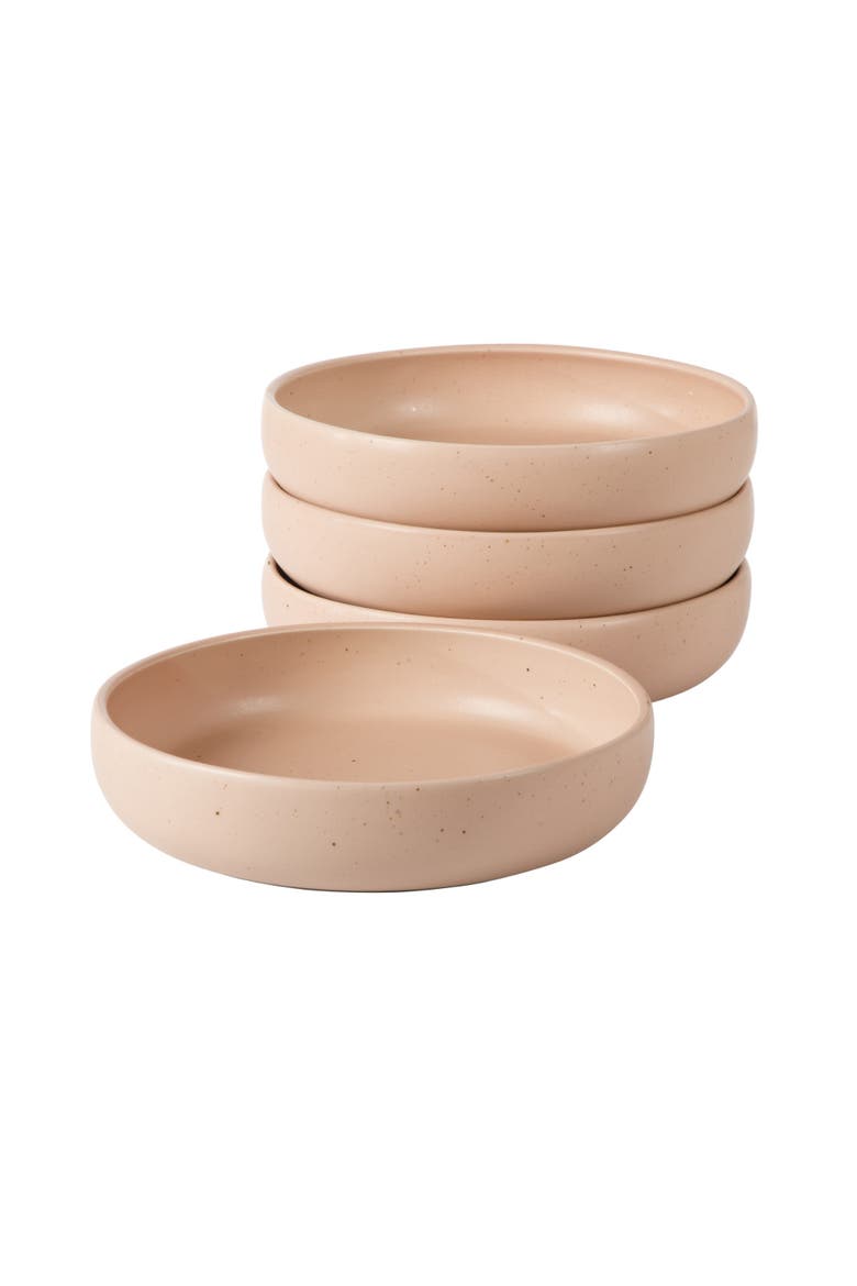 Corsica Clay 4 Piece Meal, Dinner, Pasta Bowl Set, Alternate, color, Prosecco Blush Pink