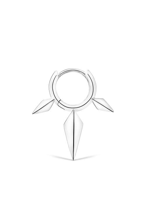 Maria Tash Faceted Triple Long Spike Hoop Earring In White Gold