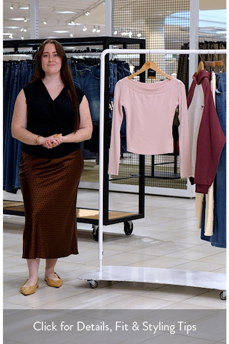 Embry Boat Neck Raglan Sleeve Top video