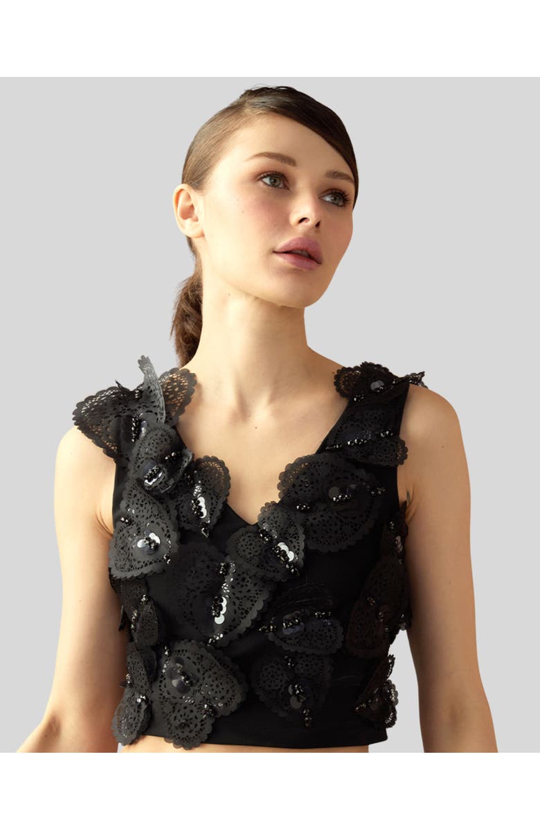 Cynthia Rowley Elle Embellished Hearts Top, Main, color, 