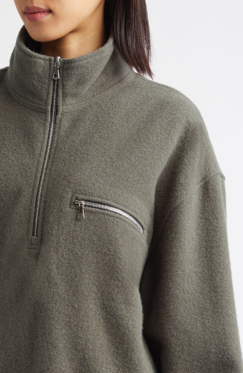 RIER Wool Fleece Half Zip Sweatshirt, Alternate, color, Camoscio Fleece