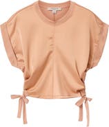 AllSaints Mira Cinched Side Satin T-Shirt