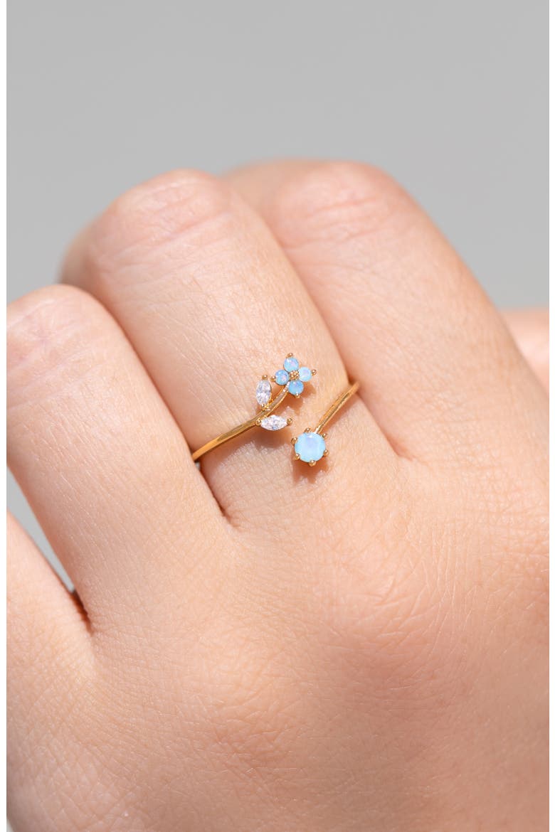 Wandering Blossom Adjustable Ring, Alternate, color, GOLD