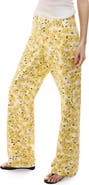 MANGO Floral Straight Leg Jeans