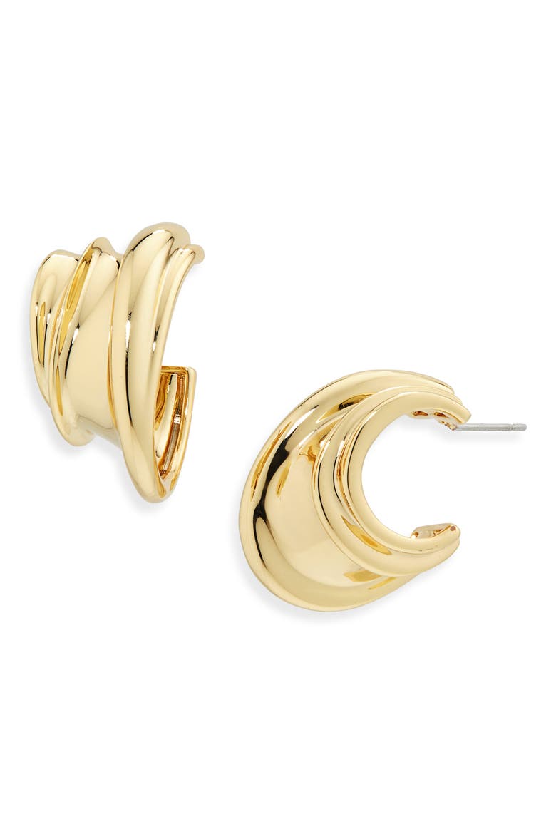Leona Hoop Earrings, Main, color, HIGH POLISH GOLD