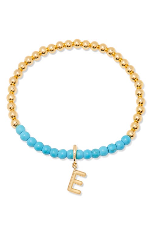 Brook & York Brook And York Bennett Inital Turquoise Beaded Bracelet