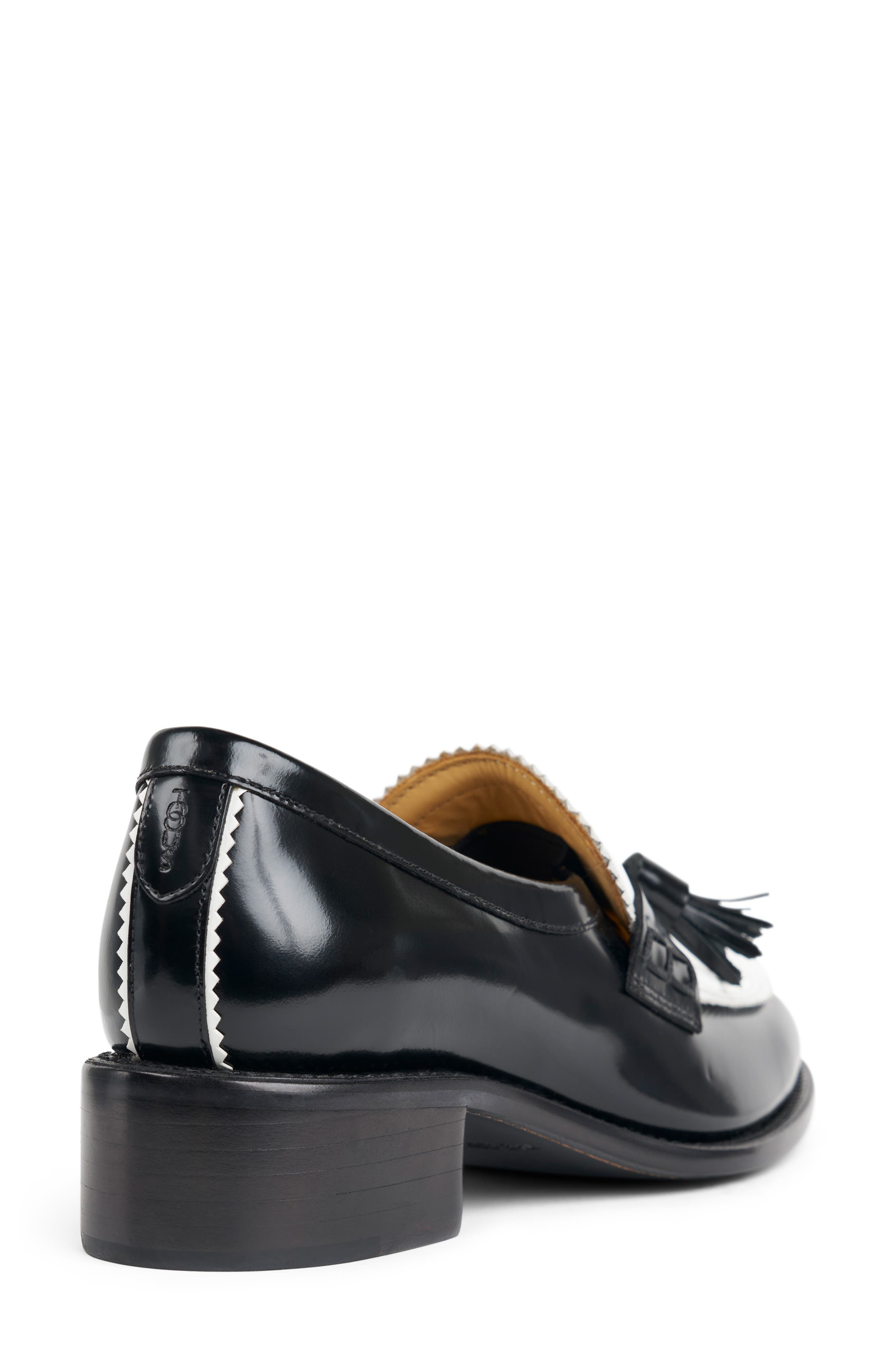 Miss Tenley Loafer, Alternate, color, BLACK N WHITE