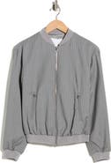 BOSS Jelansa Pinstripe Wool Bomber Jacket
