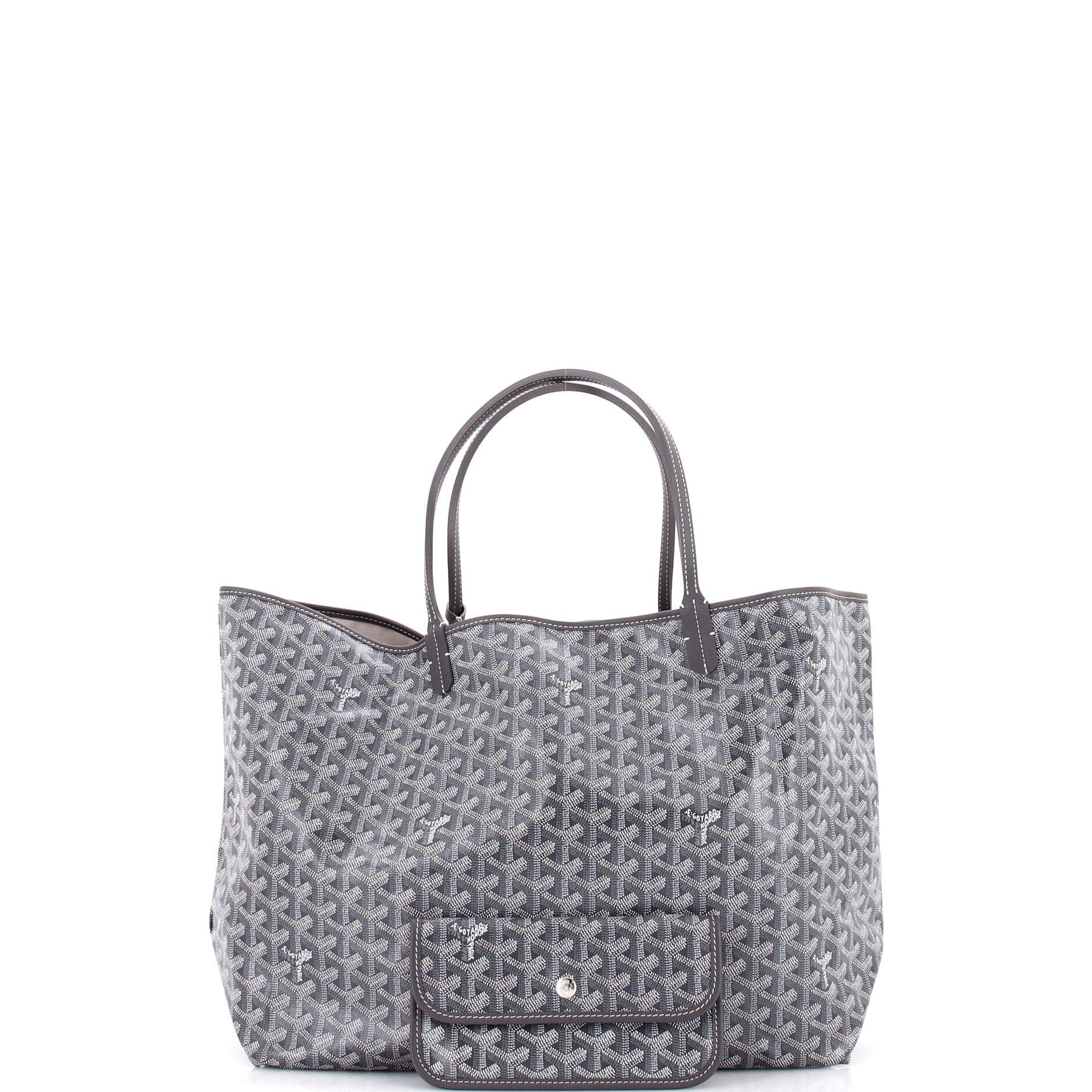 Pre-Owned Goyard Saint Louis Tote Coated Canvas GM, Alternate, color, Gray