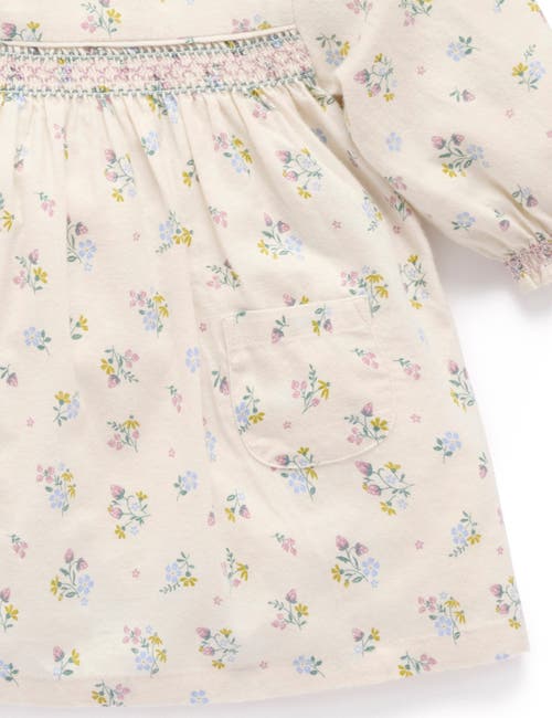 Purebaby Smocked Dress In White