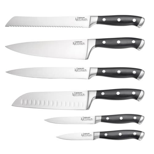 Cuisine::pro Artisan Stahl 6 Piece Knife Block In Silver