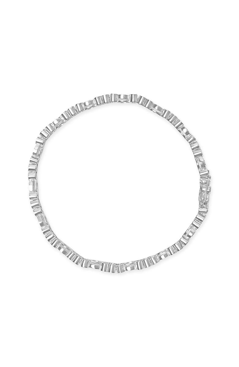 Haus of Brilliance 18K White Gold 3 3/4 Cttw Diamond Art Deco Link Bracelet, Alternate, color, White