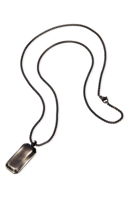 West Coast Jewelry Mens' Brushed Stainless Steel Dog Tag Necklace In Gunmetal