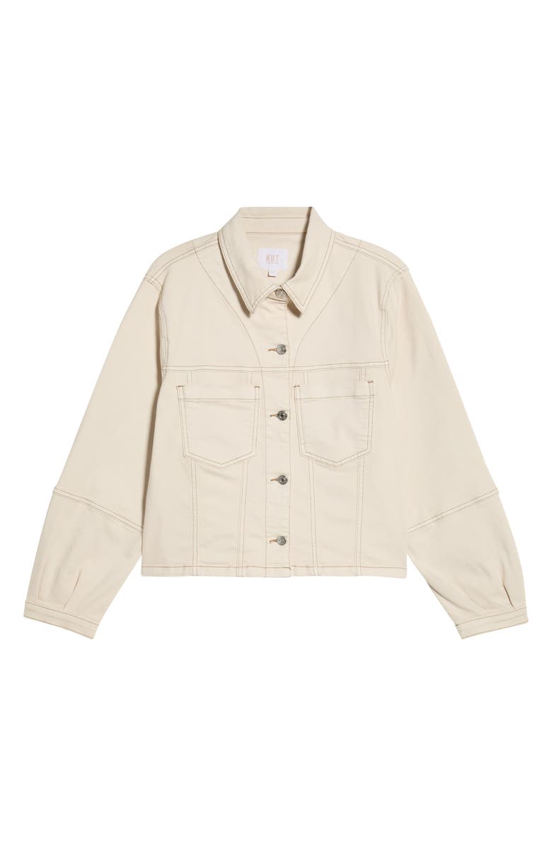 KUT from the Kloth Bailey Topstitch Detail Denim Jacket, Main, color, 