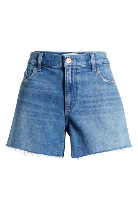 Sanded cutoff-bottom jeans
 for women main image 1