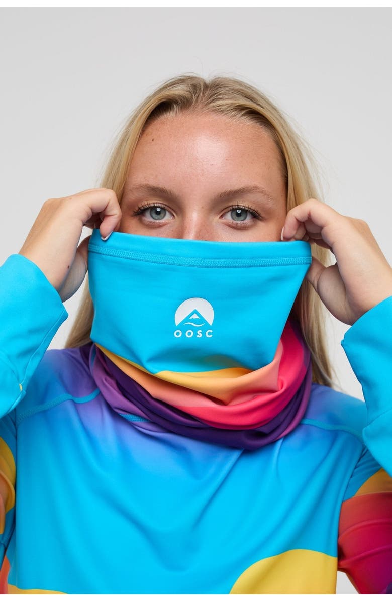 OOSC Neckwarmer - Mambo Sunset, Main, color, Blue With Gradient Colors