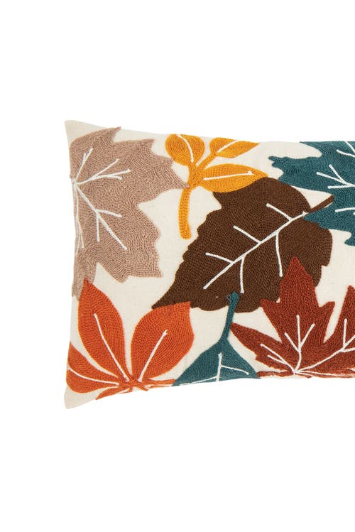 C & F Home C&f Home Fall Leaves Chain Stitch Small Petite Throw Pillow, 10" X 20" In Multi