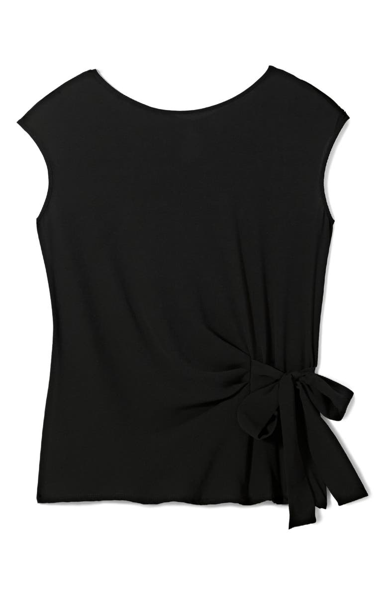 Vince Camuto Side Tie Mixed Media Top, Alternate, color,