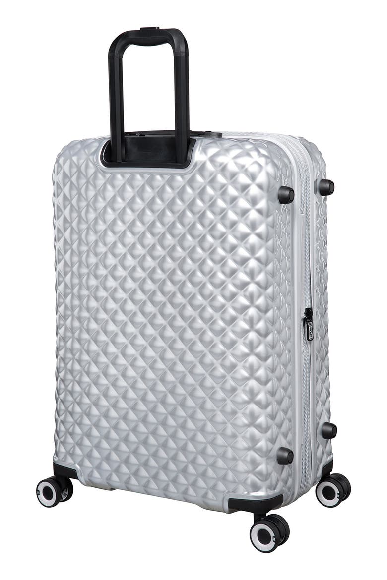 Glitzy 27-Inch Hardside Spinner Suitcase, Alternate, color, METALLIC MICROCHIP