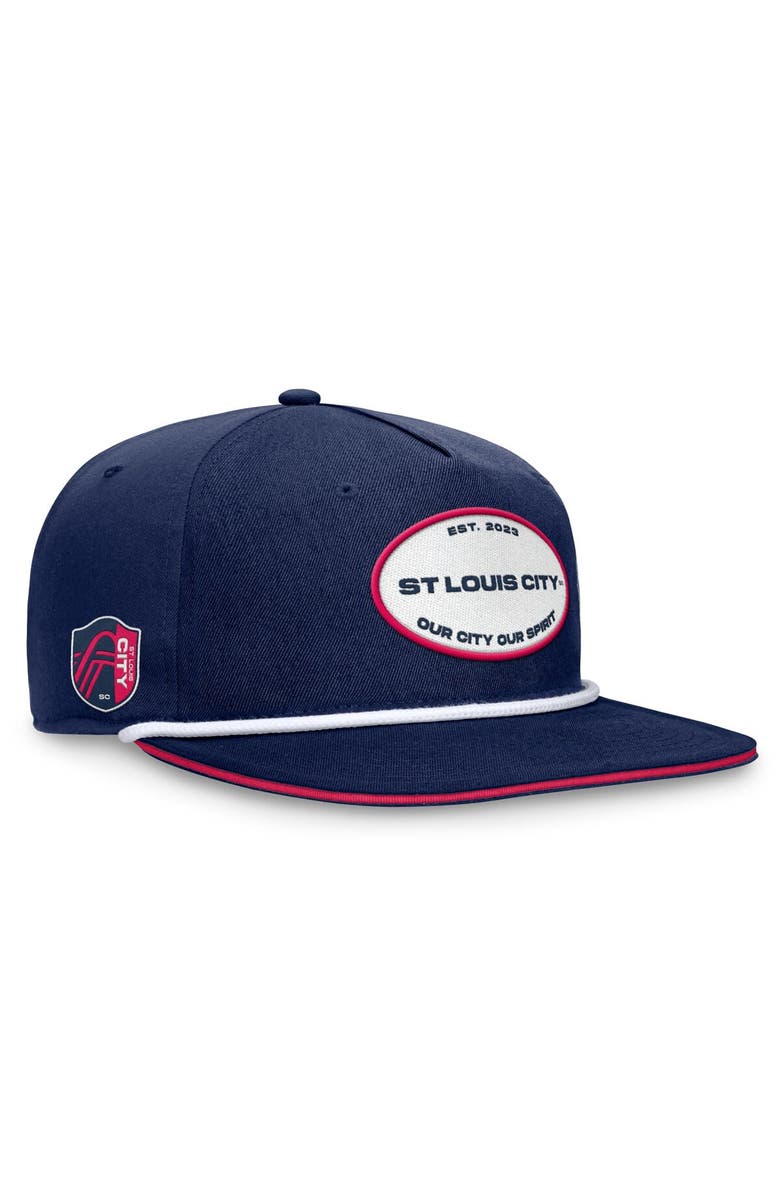 FANATICS Men's Fanatics Branded Navy St. Louis City SC Iron Golf Snapback Hat, Main, color, 