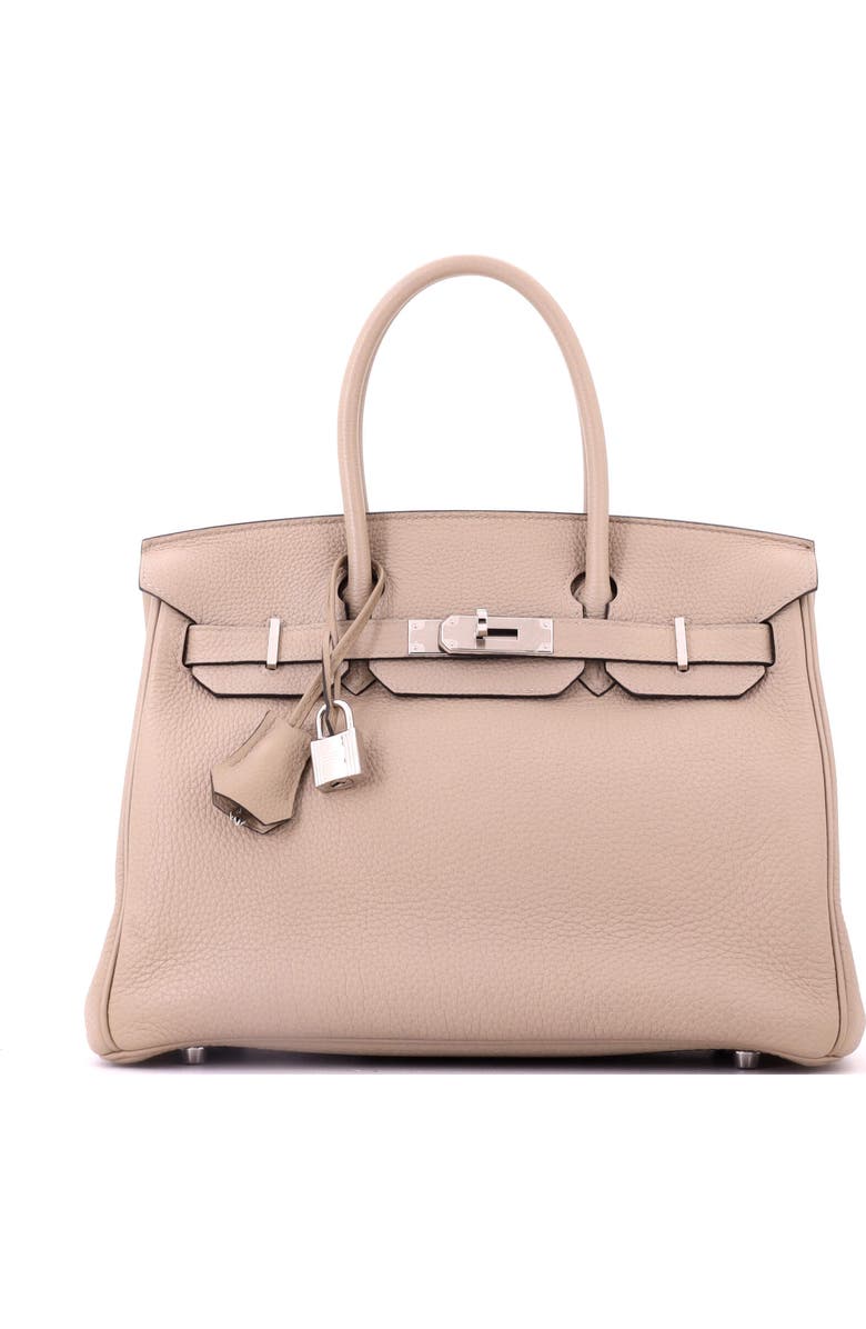 Pre-Owned Hermes Birkin Handbag Grey Togo with Palladium Hardware 30, Main, color, Gris Tourterelle