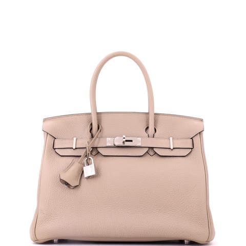 Birkin Handbag Grey Togo with Palladium Hardware 30