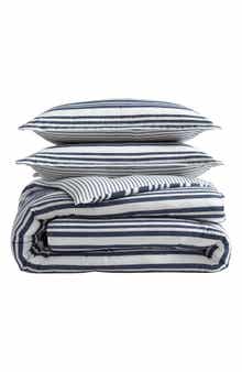 Nautica Coastline Stripe Cotton Duvet Cover Set
