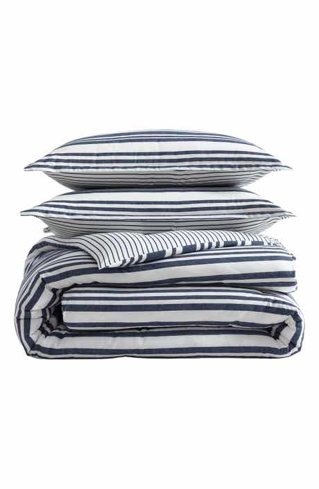 Nautica Coastline Stripe Cotton Duvet Cover Set