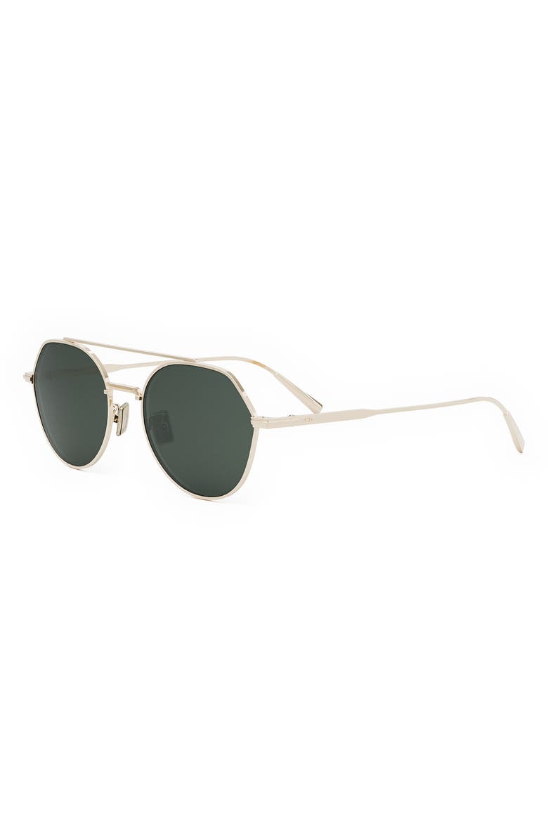DIOR 'DiorBlacksuit R6U 54mm Geometric Sunglasses, Alternate, color, Shiny Gold Dh / Green