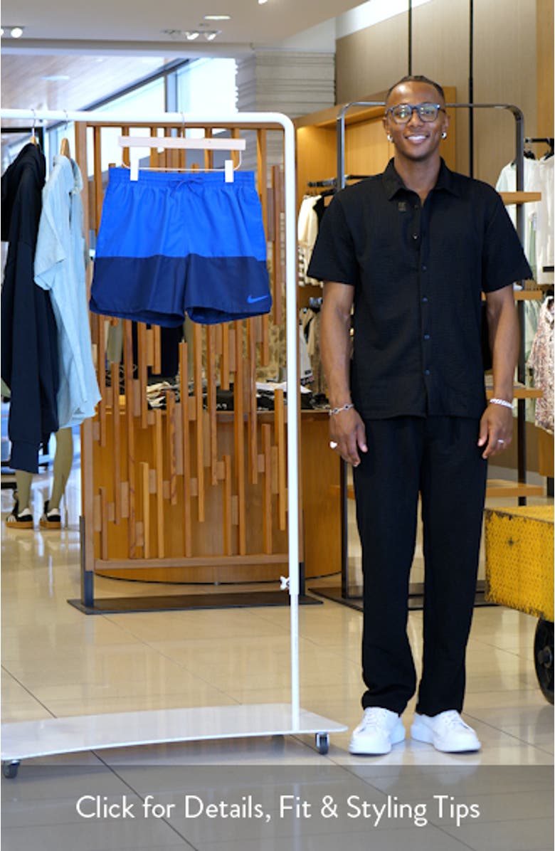 Colorblock Drawstring Volley Shorts, sales video thumbnail