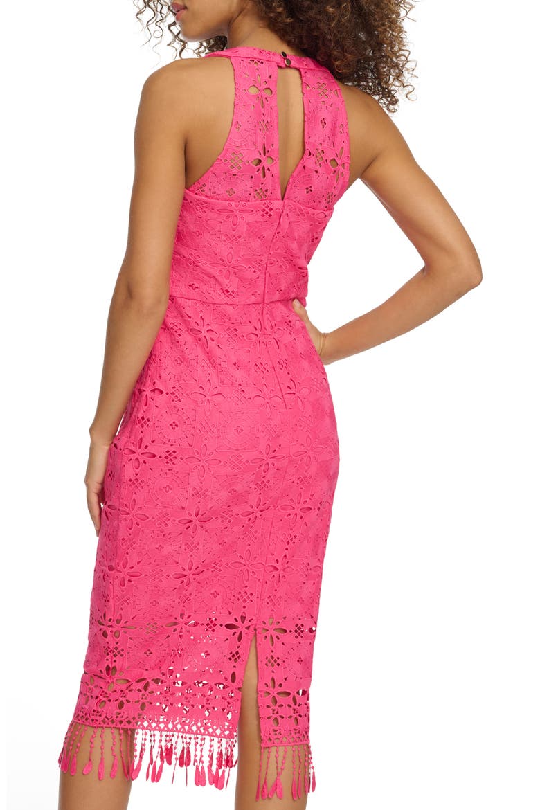 Lace Sheath Dress, Alternate, color, PINK