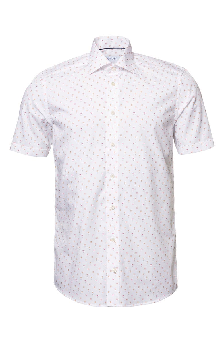 Eton Contemporary Cocktail Print Cotton Dress Shirt, Alternate, color,