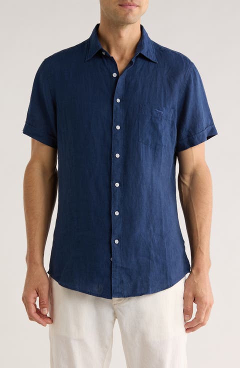 Rodd & Gunn Grey Lynn Linen Short Sleeve Button-Up Shirt
