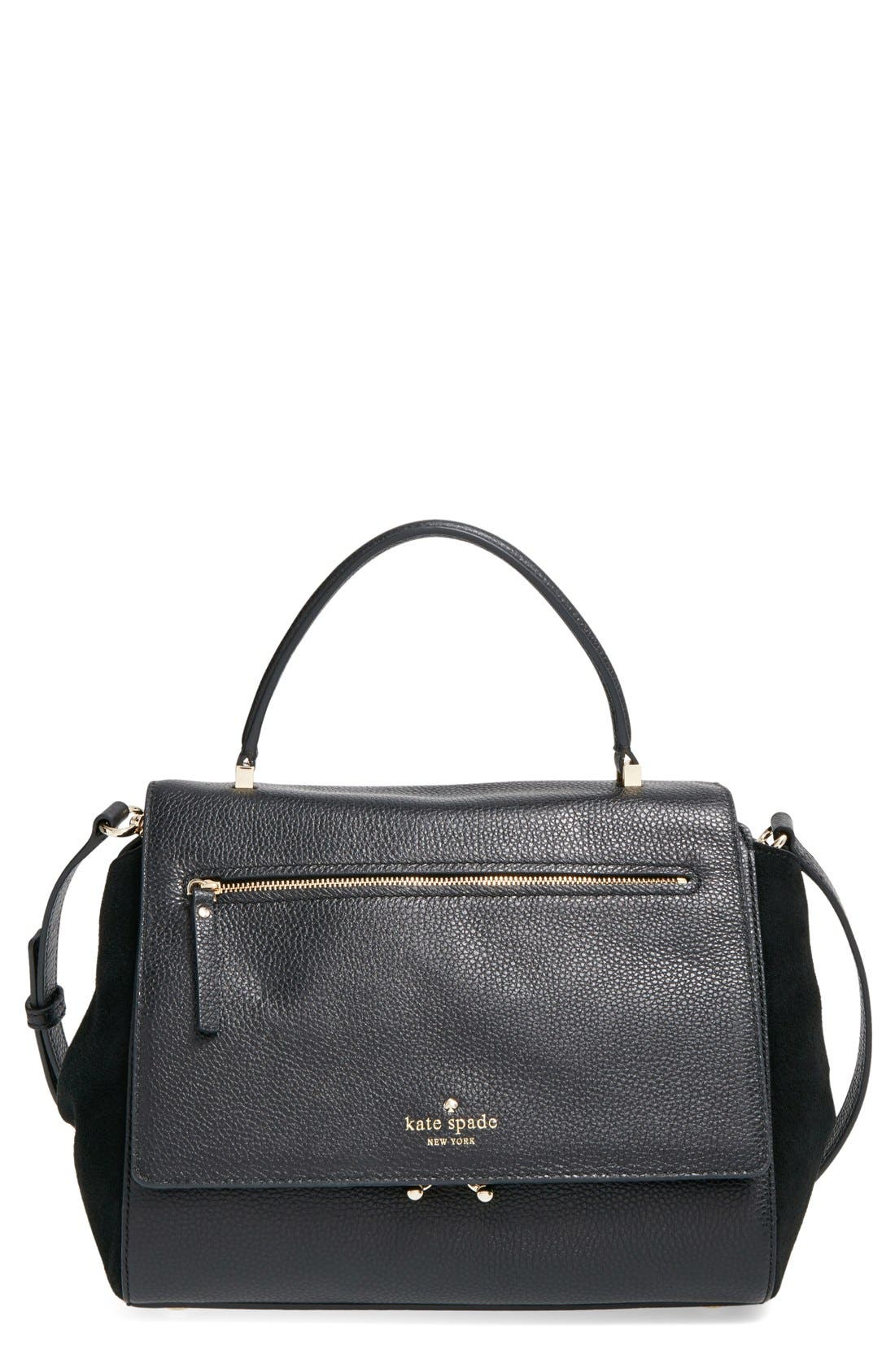 'matthews drive - anderson' satchel, Main, color, BLACK