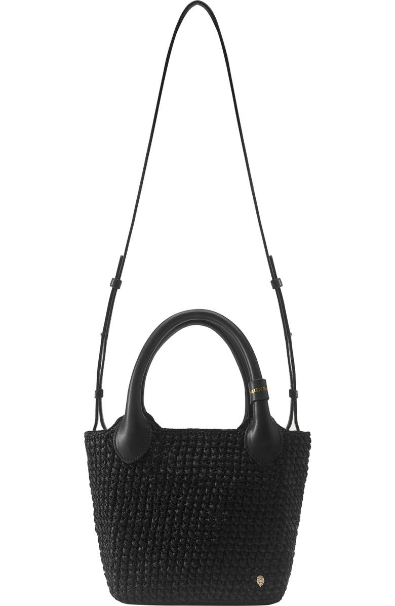 Helen Kaminski Mini Ampara Woven Tote Bag, Alternate, color, Charcoal/ Black