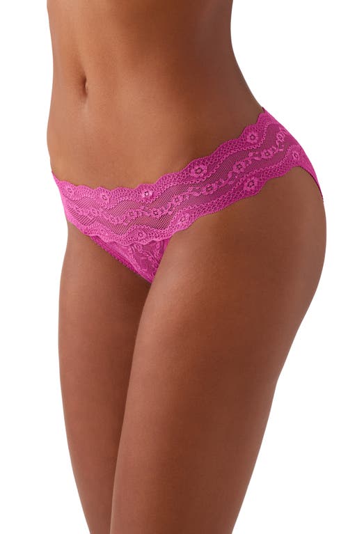 B.tempt'd By Wacoal B. Tempt'd By Wacoal Lace Kiss Bikini In Fuchsia Red