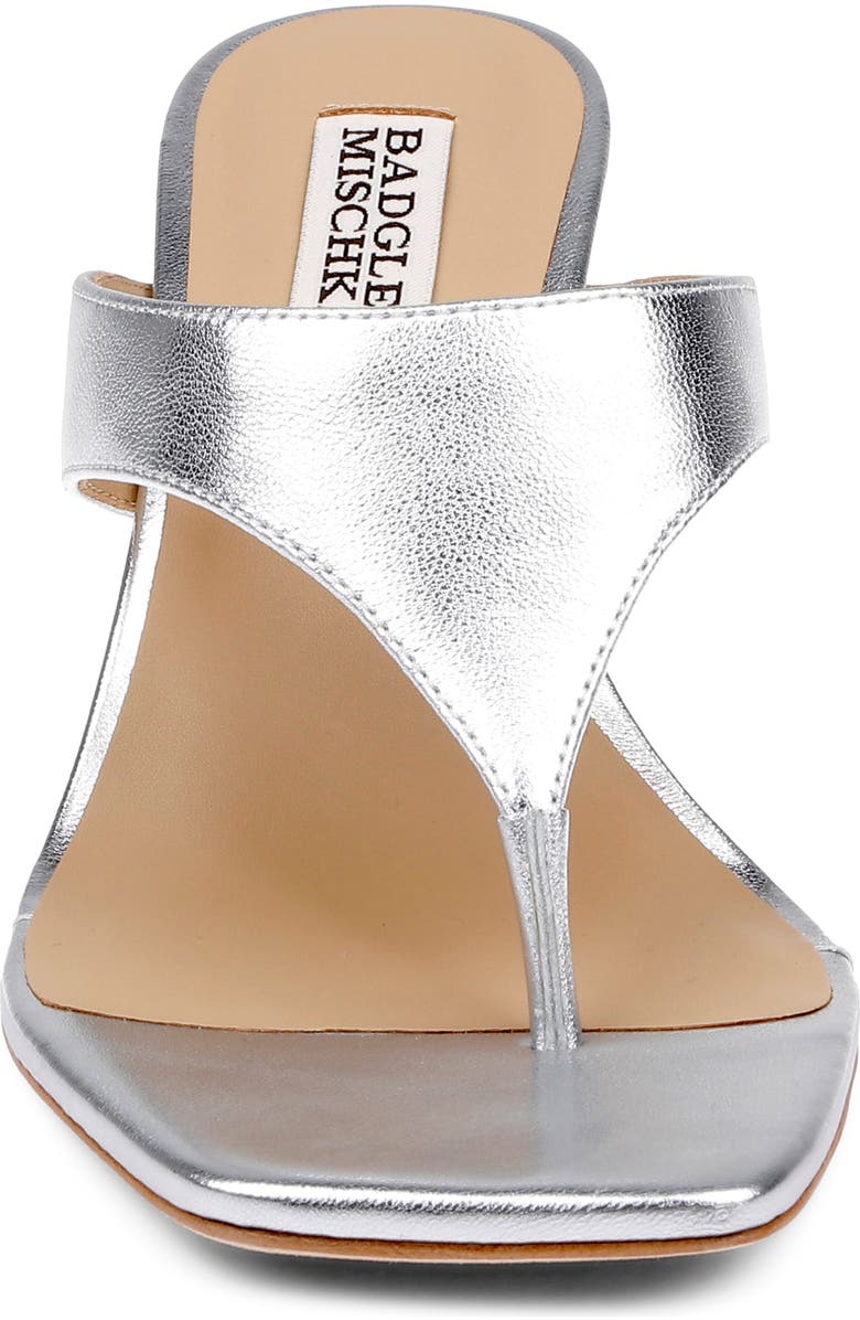 Badgley Mischka Collection Whitley Flip Flop, Alternate, color, Silver Metallic