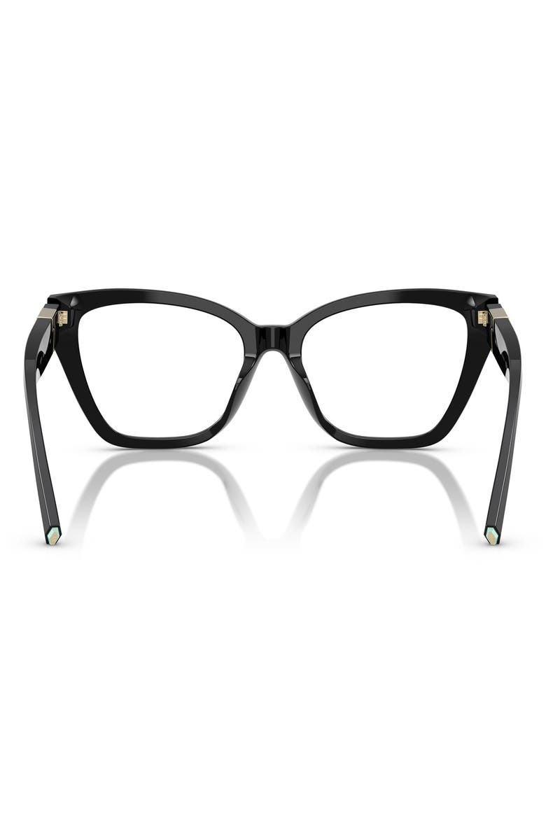 Tiffany & Co. 52mm Cat Eye Optical Glasses, Alternate, color, Black / Demo Lens